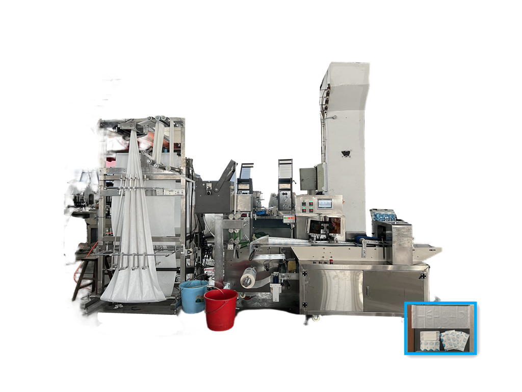 Large towel dry and wet folding packaging machine